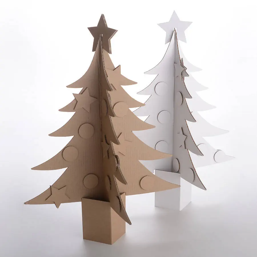 Arborele din carton DIY pentru Anul Nou